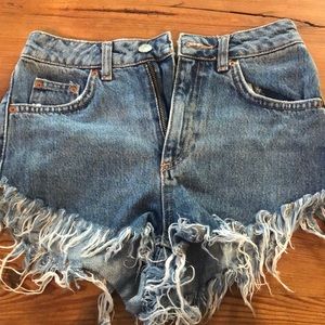 Top shop Kiri cut off jean shorts